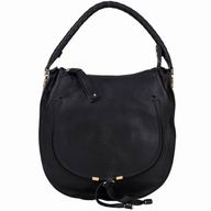 CHLOE Marcie Calfskin Shoulder Zipper Bag Black CL7040409