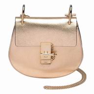 CHLOE Classic Drew Caviar Lambskin Shoulder Mini Bag Champaign Gold CL7040506