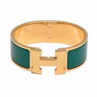 Hermes Clic H Logo Alloy R-Bracelet Blue Green/ Gold H7021706