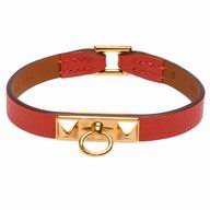 Hermes Micro Rivale Epsom Cowskin Bracelet Coral Pink/Gold H7021711
