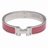 Hermes Clic Clac H R-Bracelet PM Velour Pink/Silvery H7022012