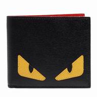 FENDI Classic BAG BUGS Monster Calfskin Wallets Black/Red F7041307