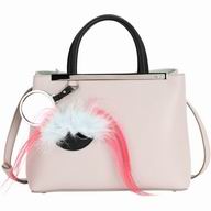 Fendi Petit 2jours Calfskin Hand/Shoulder Bag Nude F7041311