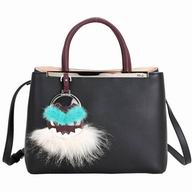 Fendi Regular Petit 2jours Calfskin Hand/Shoulder Bag Black F7041312