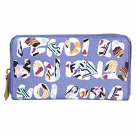 FENDI Crayons Monogram Calfskin Zipper Wallets Black F7041314