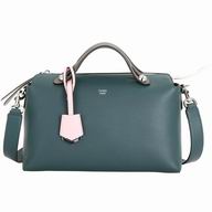 Fendi By The Way Calfskin Hand/Shoulder Bag Green/Pink F7041316