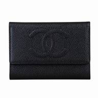 Chanel Classic CC Logo Caviar Calfskin Wallet Black C7041602