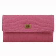 Chanel Cottom and Linen Wallet Pink C7041509
