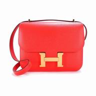 Hermes Constance Epsom Calfskin Shoulder bag Berry Red H7041809
