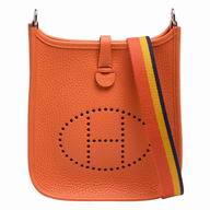 Hermes Garden Evelyne TPM Caviar Calfskin Cavity H Mini Shoulder bag Orange H7041905