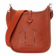 Hermes Garden Evelyne TPM Caviar Calfskin Cavity H Mini Shoulder bag Caramel Coffee H7041906