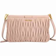 Miu Miu Matelasse Wrinkle Nappa Chain Hand/Shoulder Bag Complexion M7042611