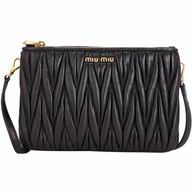 Miu Miu Matelasse Wrinkle Nappa Shoulder Bag Black M7042612