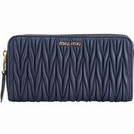 Miu Miu Matelasse Wrinkle Nappa Wallet In Pink M7042612