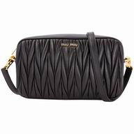 Miu Miu Matelasse Wrinkle Nappa Hand/Shoulder Bag In Peach Red M7042707