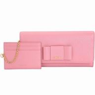 Miu Miu Pattina Madras Butterfly Nappa Wallet In Pink M7042610