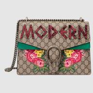 Gucci Dionysus embroidered GG Supreme Canvas shoulder bag Green G403348 K9GGN 8041