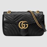 Gucci GG Marmont Matelasse chevron Shoulder Bag Black 443497 DRW3T 1000