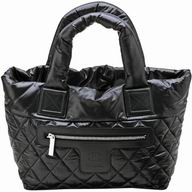 Chanel Cococoon Black Nylon Silver Chain Handbag A48610