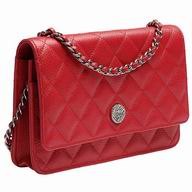 Chanel Caviar CC Meadal Woc Bag Anti-Silver Red A69367