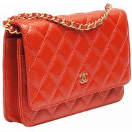 Chanel Caviar CC Logo Woc Bag Gold Chain Orange Red A33814SORD