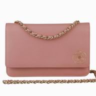 Chanel Calfskin Camelia Woc Crossbody Bag Pink A95183