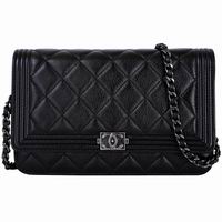 Chanel Lambskin Reissue Leboy Woc Bag Black Anti-silvery Chain A338146