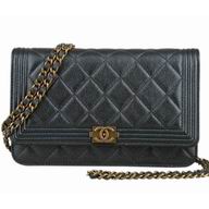 Chanel Lambskin Reissue Boy Woc Bag Gold Chain Deep Gray A563647