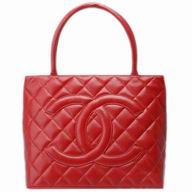 Chanel Caviar Medallion Bag Red Silver Hardware A1804REKS