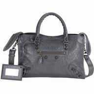 Balenciaga Giant 12 City Sheepskin Bag Deep Gray B7050703