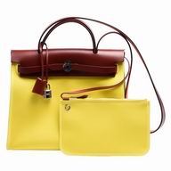 Hermes Herbag Zip Silvery Lock Calfskin Hand/Shoulder bag Yellow H7050902