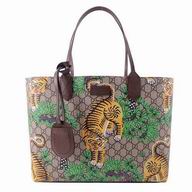Gucci Bengal Tiger GG Supreme Flower Tote Bag Khaki G7051201