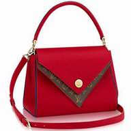 Louis Vuitton Double v calf leather and Monogram canvas Bag M54624