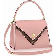 Louis Vuitton Double v calf leather and Monogram canvas Bag M54440