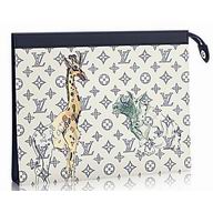 Louis Vuitton Pochette Voyage Monogram Canvas Calfskin Hand Bag M66649