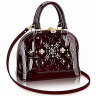 Louis Vuitton Alma Flowers Calf Leather Bag Amarante M90988