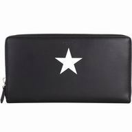 Givenchy Star Cowskin Zipper Wallet Black GV560ZBC