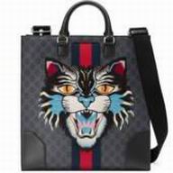 Gucci GG Supreme Canvas tote with Embroidered Angry Cat Bag 478326 9C2FN 8845
