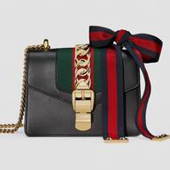 Gucci Sylvie leather mini chain bag 431666 CVLEG 8638