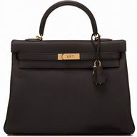 Hermes Black Togo Retourne Kelly 35cm Gold HandBag HK1035HJS