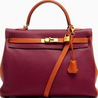 Hermes Bubis and Orange Kelly 35cm Togo Leather Gold Bag HK1035KYG