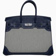 Hermes Ghillies 35 Two-tone Bag In Blue-Gray H1042BLD