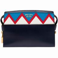 Prada Esplanade Calf/Saffiano Leather Shoulder Bag Baltic Blue P1BH0492