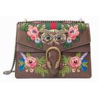 Gucci Dionysus embroidered leather shoulder bag Brown 400235 CWIDX 2570