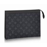 Louis Vuitton Pochette Voyage Monogram Eclipse Canvas Hand Bag M61692