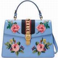 Gucci Sylvie embroidered leather top handle bag 431665 CVLZG 4374