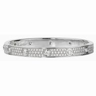 Cartier Love Diamond-Paved 18K White Gold Bracelet CR7082404