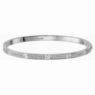 Cartier Love Diamond 18K White Gold Bracelet CR7082412
