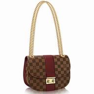 Louis Vuitton Wight Coated Damier Ebene Canvas Gold Chain Bag N64420