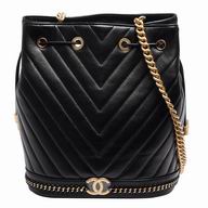 CHANEL Mini Classic CC Gold Hardware Lambskin Bag in Black C7090701